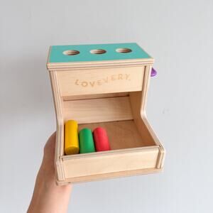 Lovevery Playkit 11-12 Months Wooden Peg Drop Montessori Toy